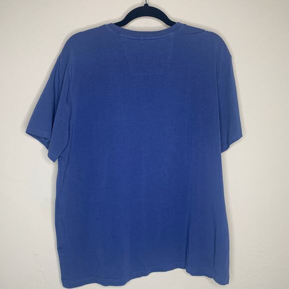 Nautica Blue V Neck T shirt Sz XL Stretch Cotton - Picture 2 of 4